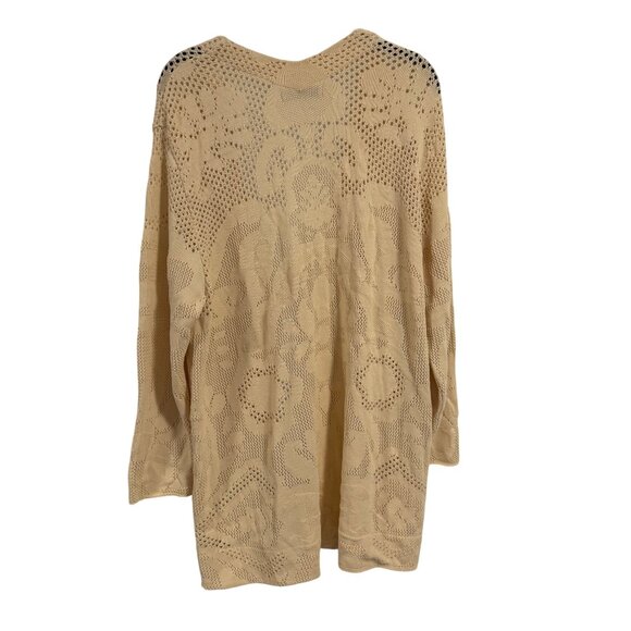 Aldo Martins Cream Lace Long Cardigan U.S. Size 6 - Picture 5 of 7